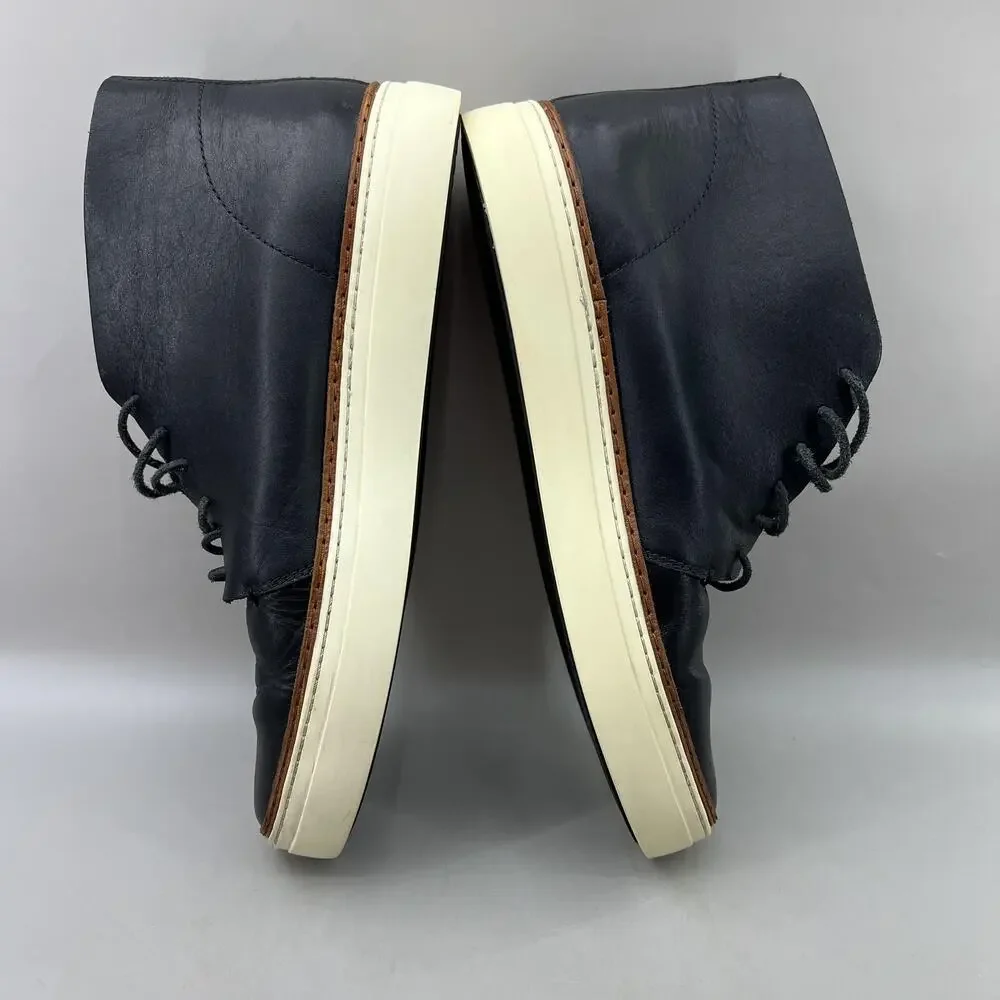 COS Chukka Boots Men Size 11.5 Black Leather Ankle Casual Comfort Lace Shoes
